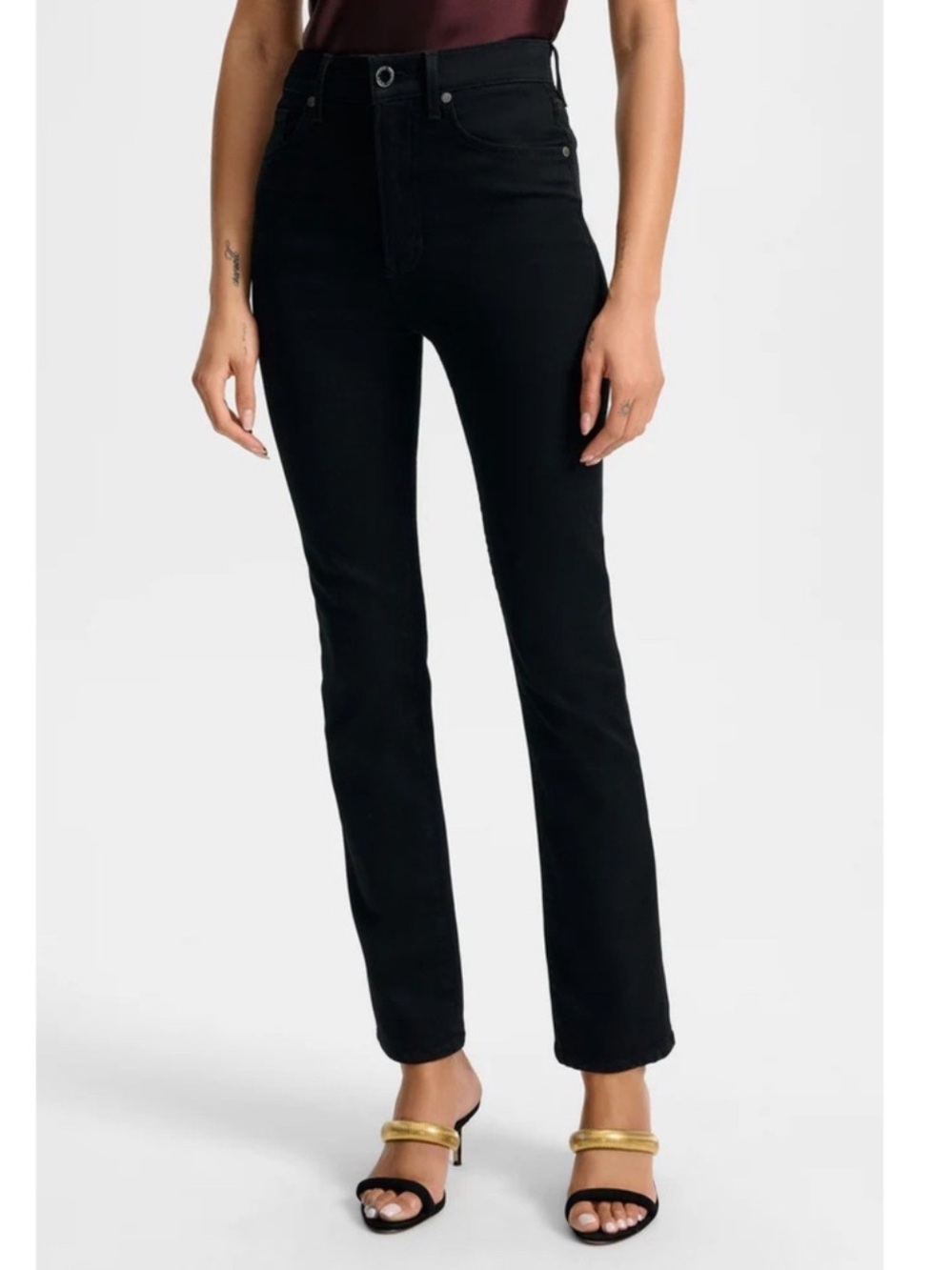 NWT Veronica Beard Lydia High-Rise Ultra-Slim Black Jeans Size 27